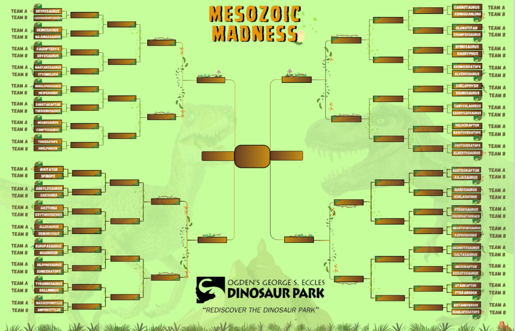 Mesozoic Madness Dino March Madness
